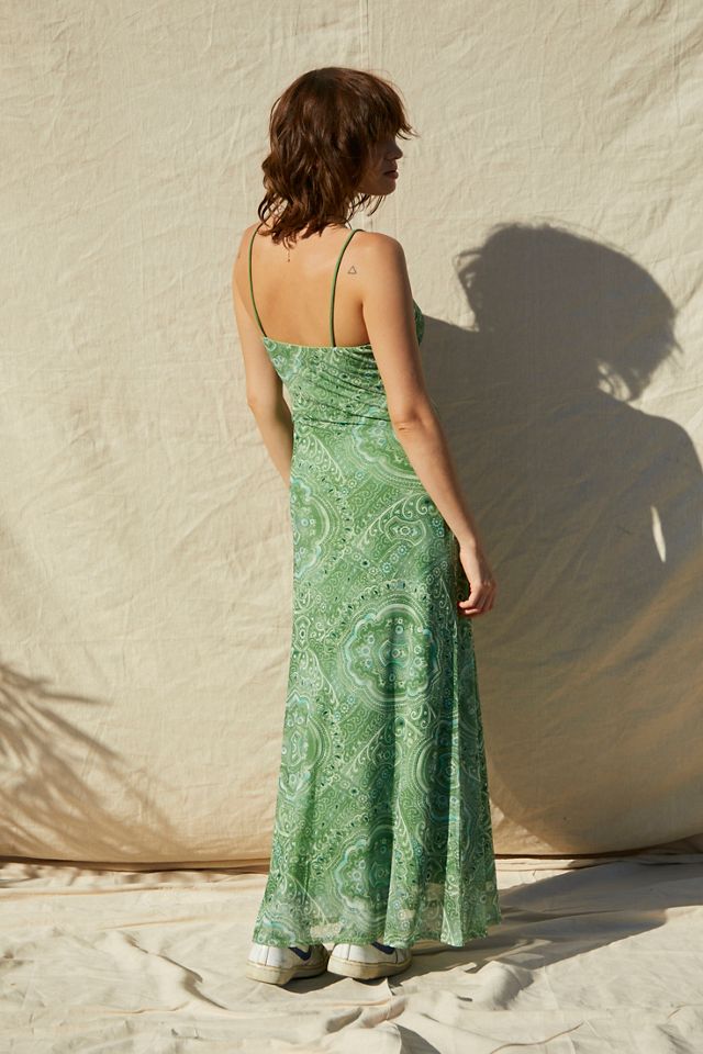urban outfitters paisley print green lace dress urban outfitters blue paisley lace insert mesh mini