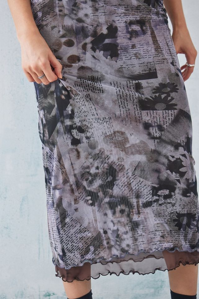 Vestido Largo de Malla Abstracta UO Pamela #3
