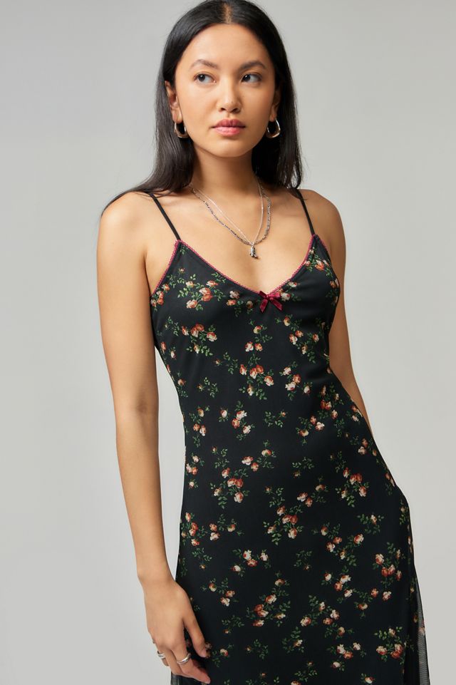 UO Floral Mesh Maxi Dress #1