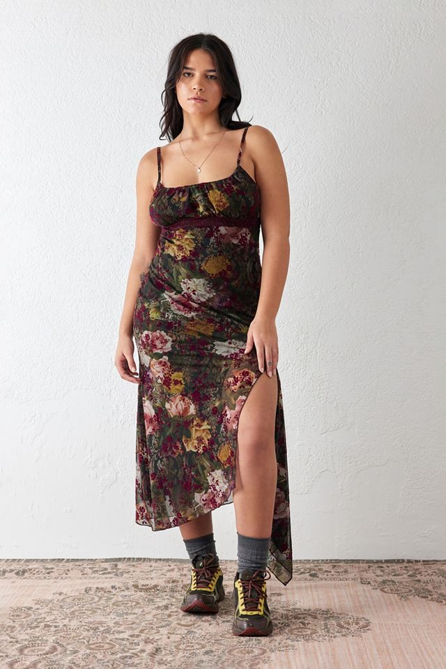 Vestito Midi in Mesh Floccato UO Paige #2