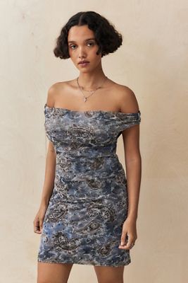 Silence + Noise Elida Flocked Mini Dress