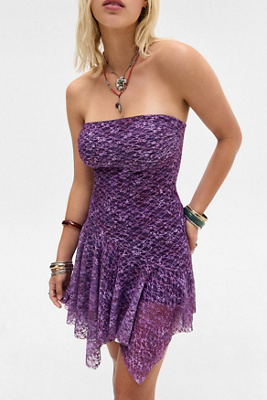 Edith Bandeau Lace Mini Dress en taille: Small - Silence + Noise - Modalova