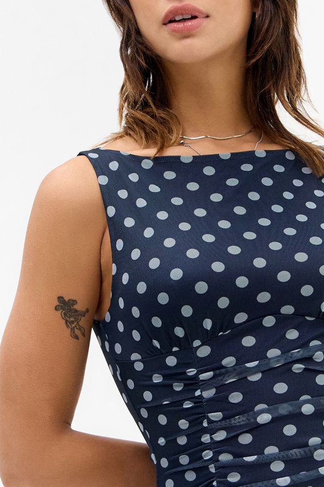Silence + Noise Nancy Mesh Ruched Mini Dress #2