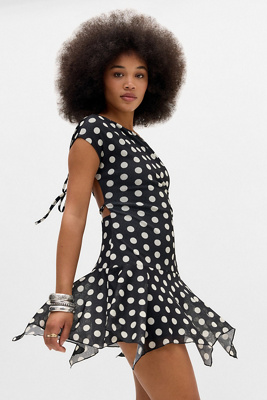 Robe courte en mesh dos nu Alyssa en taille: Small - Silence + Noise - Modalova