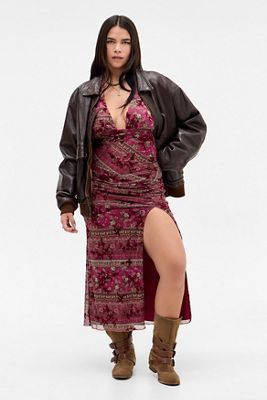 Vestido Halter de Felpa UO Juno