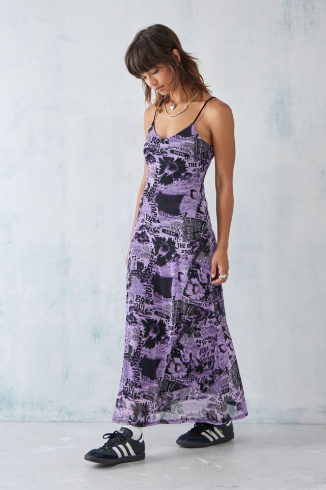 Urban Outfitters Uo Romi Open-back Maxi Slip Dress in Purple