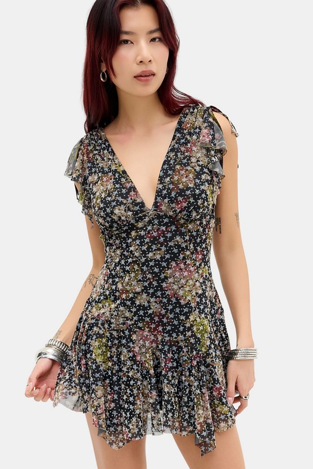 Vestido de Té Naomi con Flocado Kimchi Blue #3