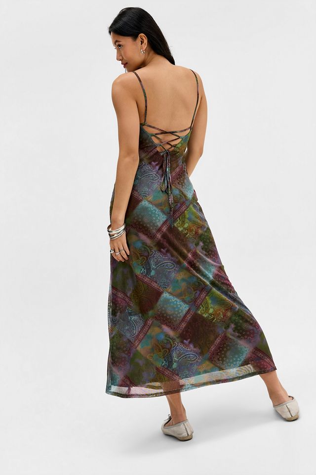 UO Blumen-Mesh-Maxikleid #2