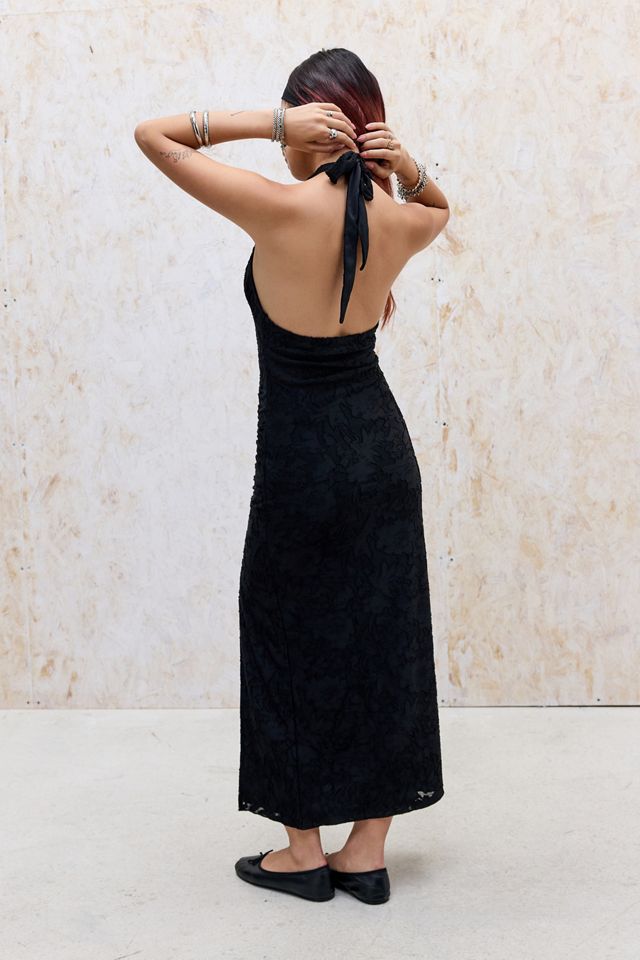Robe maxi dos-nu plongeant en devoré UO Juno #3