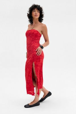 UO Samara Devoré Bandeau-Midikleid