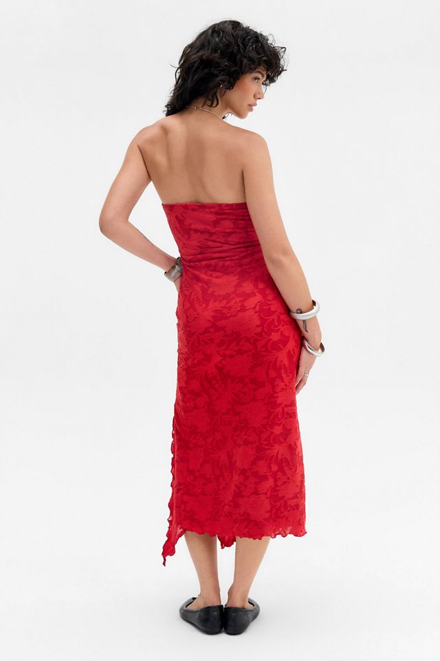 Vestido Midi Bandeau Devoré UO Samara #1