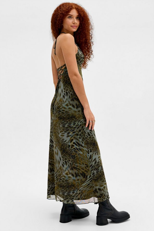 UO Rowan Neckholder Mesh Maxikleid #1