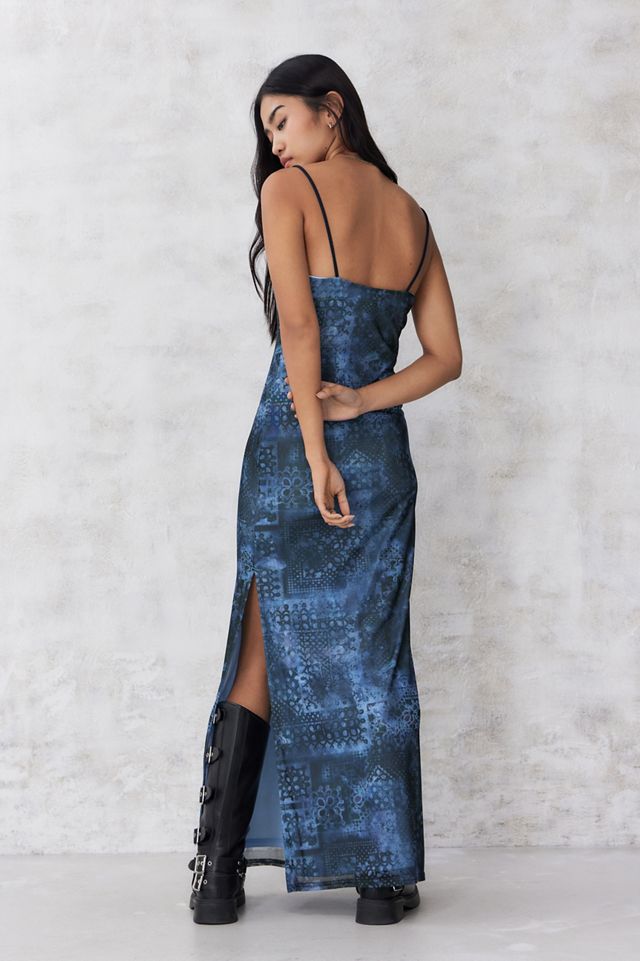 UO Billie Paisley Mesh Maxi Dress  #3