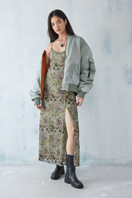 chinese dress ladies Brynn Orchid Knit Maxi Dress / Pastel Green | Meshki