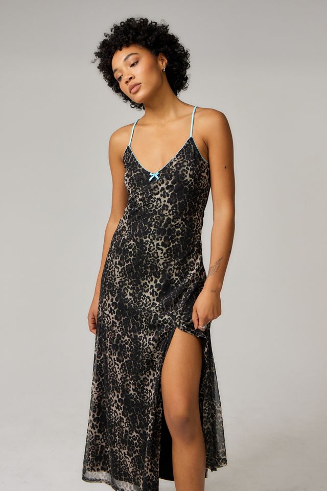 UO Leopard Print Slip Dress #2