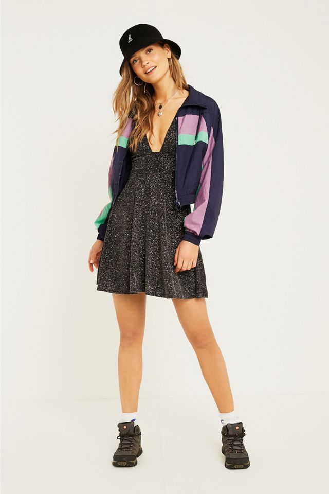 UO Sparkle Plunging Slip Dress #2