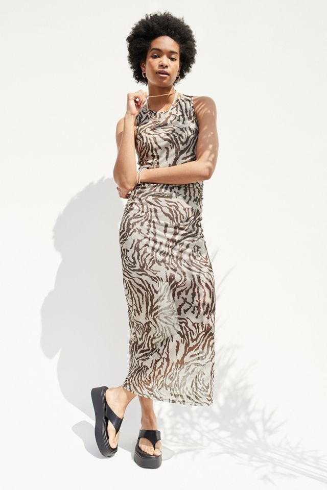 knee length dresses for ladies Sorbet Swirl Mesh Midi Dress