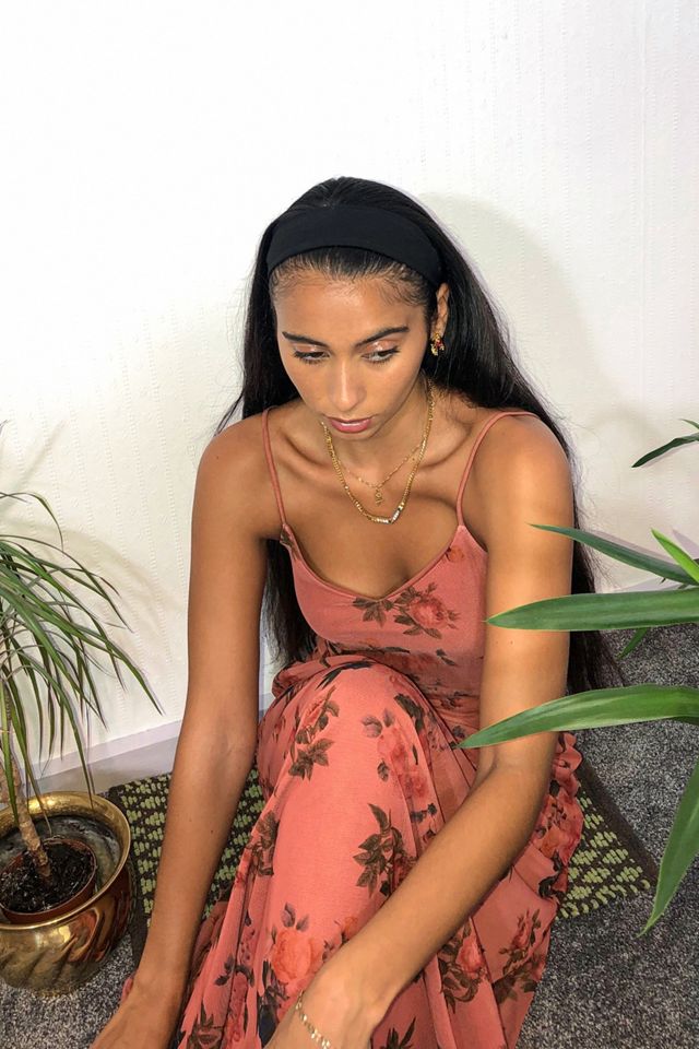 UO Dusky Floral Mesh Maxi Dress #3