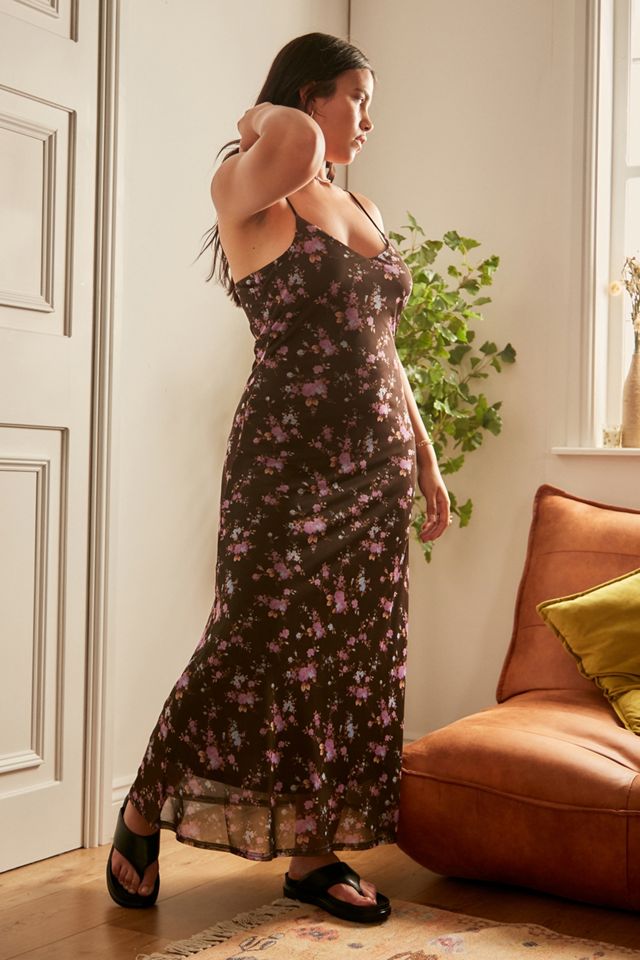 UO Chocolate Floral Print Maxi Dress #2