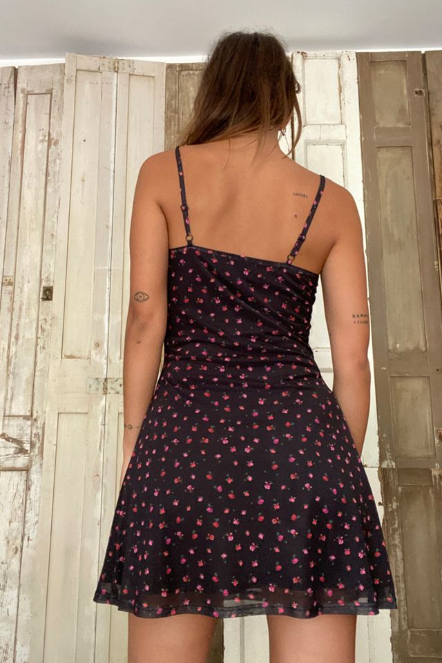 UO Floral Encaje & Malla Mini Vestido #3