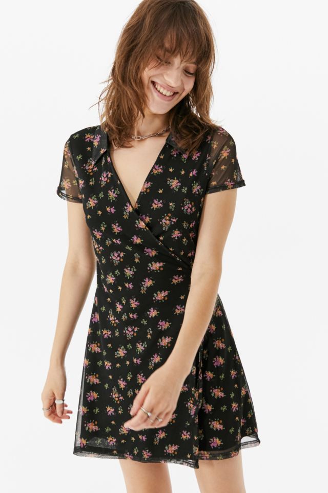 Urban outfitters 2025 floral wrap dress