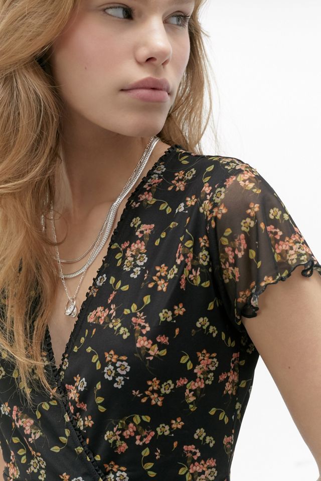 UO - Mini robe en voile  à imprimé floral Bonnie #3