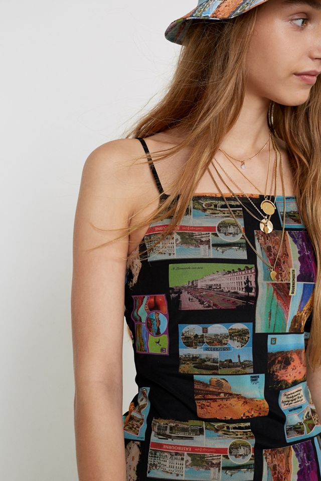 Pleasuretown Postcard Print Midi Dress #2