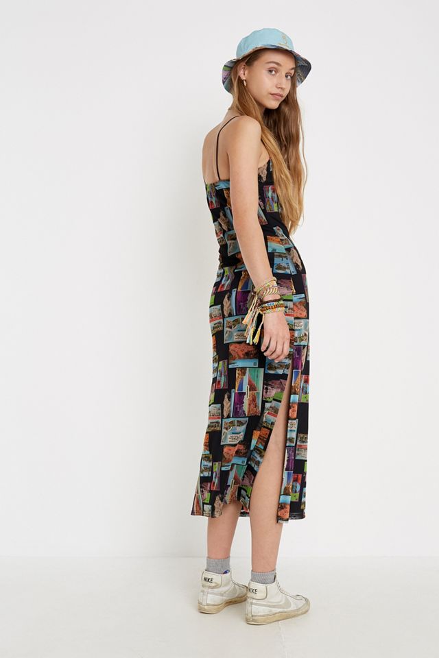 Pleasuretown Postcard Print Midi Dress #3