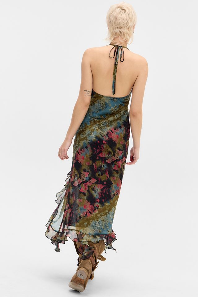 Kimchi Blue Dhalia Halter Chiffon Midi Dress #3