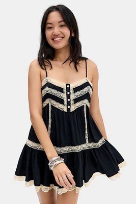Vestido Babydoll de Satén Tabitha Light Before Dark