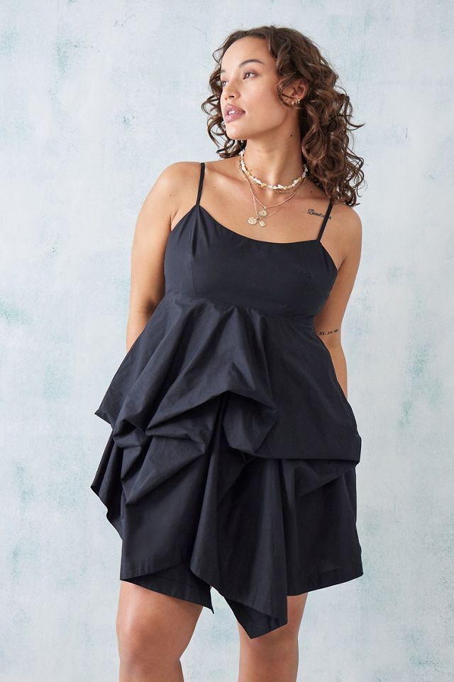 UO Bobby Balloon Ruched Mini Dress #1