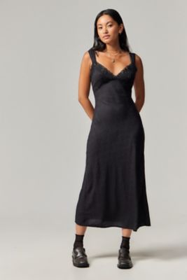 Urban outfitters store black slip dress