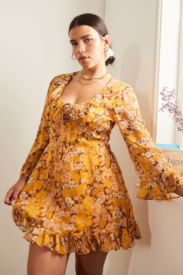 Urban outfitters best sale yellow floral dress