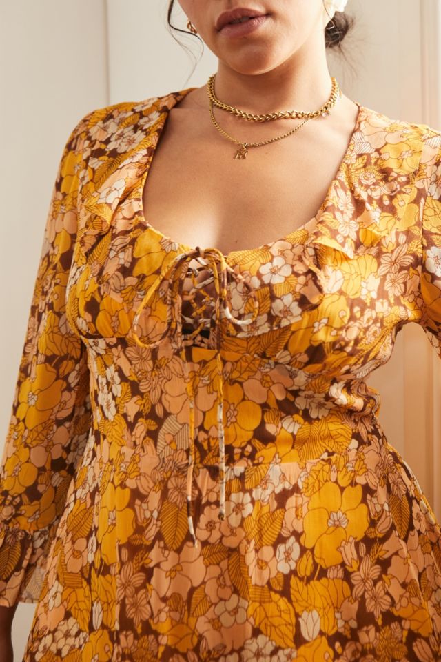 Urban outfitters clearance orange floral dress