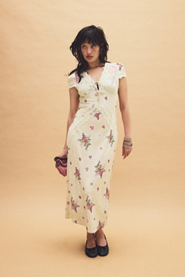 Robe Boutonnée Urban Outfitters Violette - Taille S - Occasion Très Bon État - Style Plage