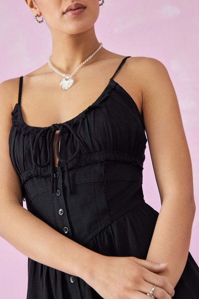 Vestido Mini de Botones UO Mila #3