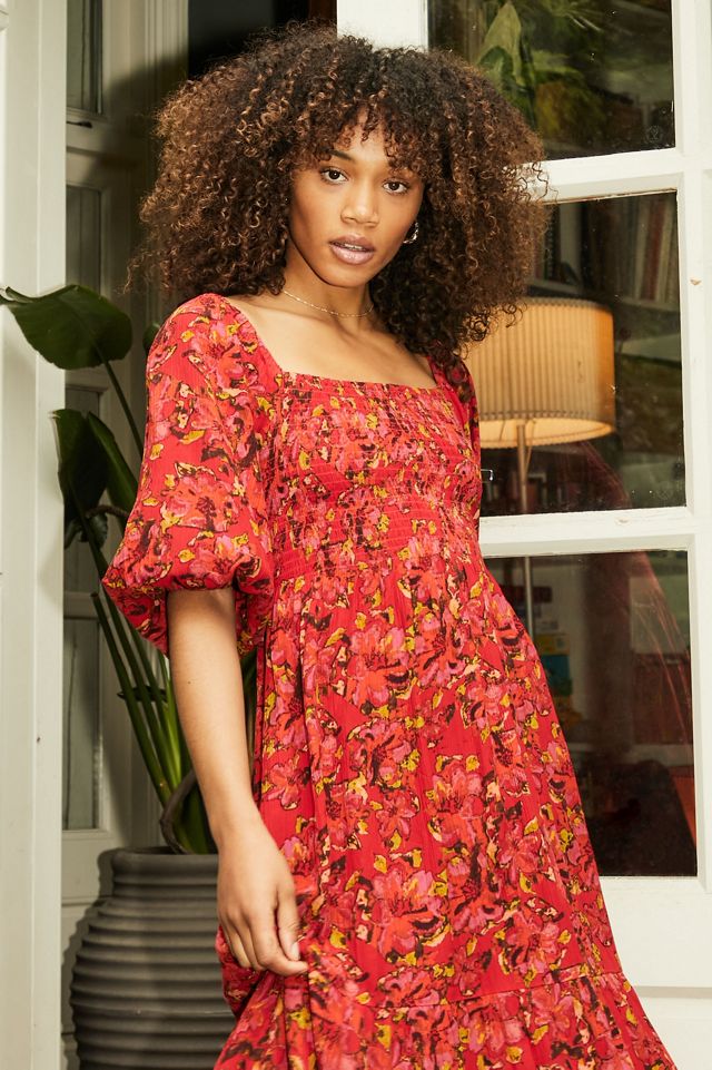 UO Lottie Red Bloom Maxi Dress #2