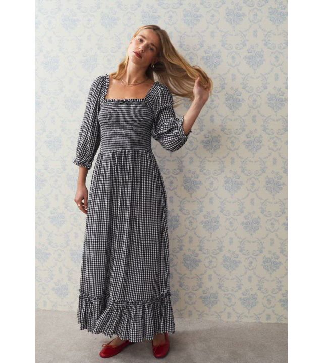light blue lace maternity dress ASTRID BOW DRESS main image 0