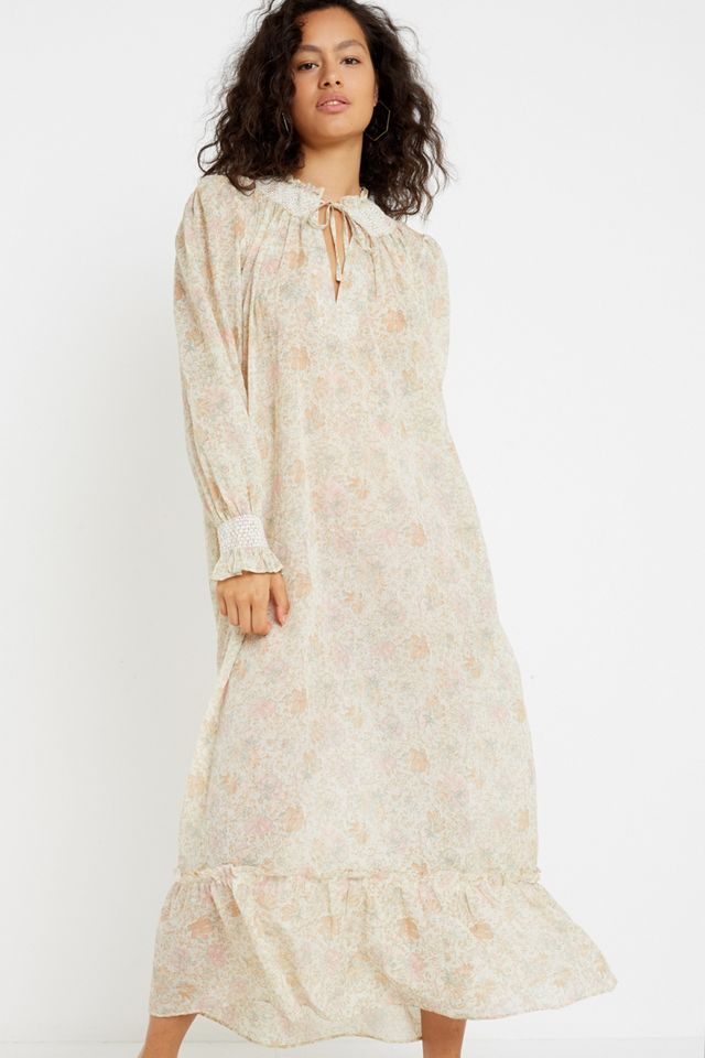 UO Orla Smocked Maxi Dress | Urban Outfitters UK