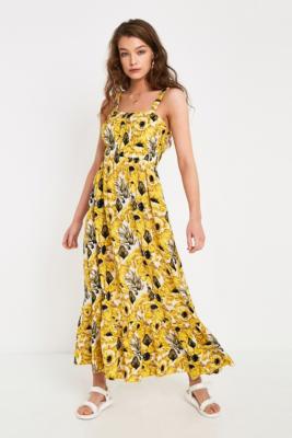 urban outfitters yellow maxi dress