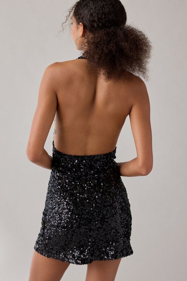 UO Coyote Cowl Neck Sequin Mini Dress #3