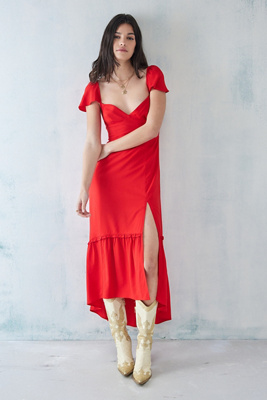 urban outfitters black siren dress UO Siren Strappy Back Midi Dress