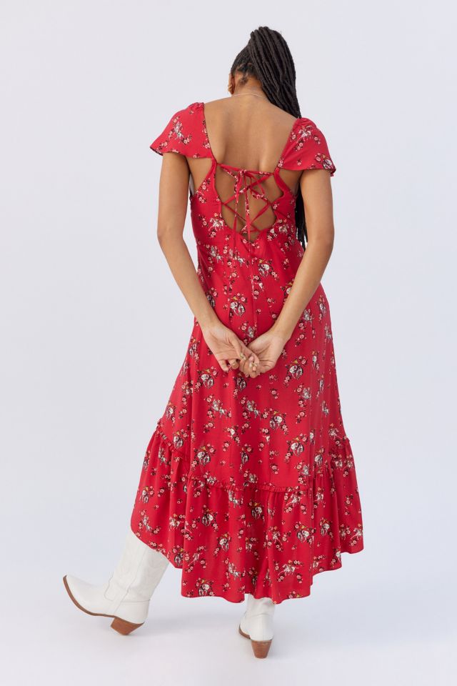 Urban outfitters outlet red floral dress