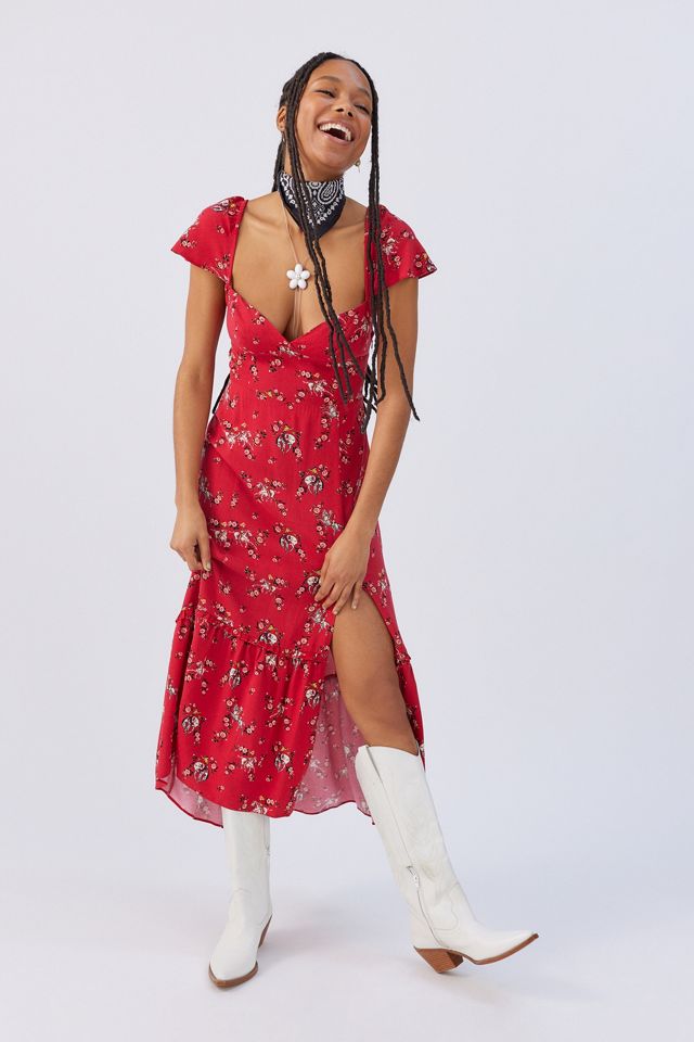 urban outfitters red dress Lindsay Button-Down A-Line Mini Women's Size X-Small With inside skirt support for added volume and movement Urban Outfitters | Today is