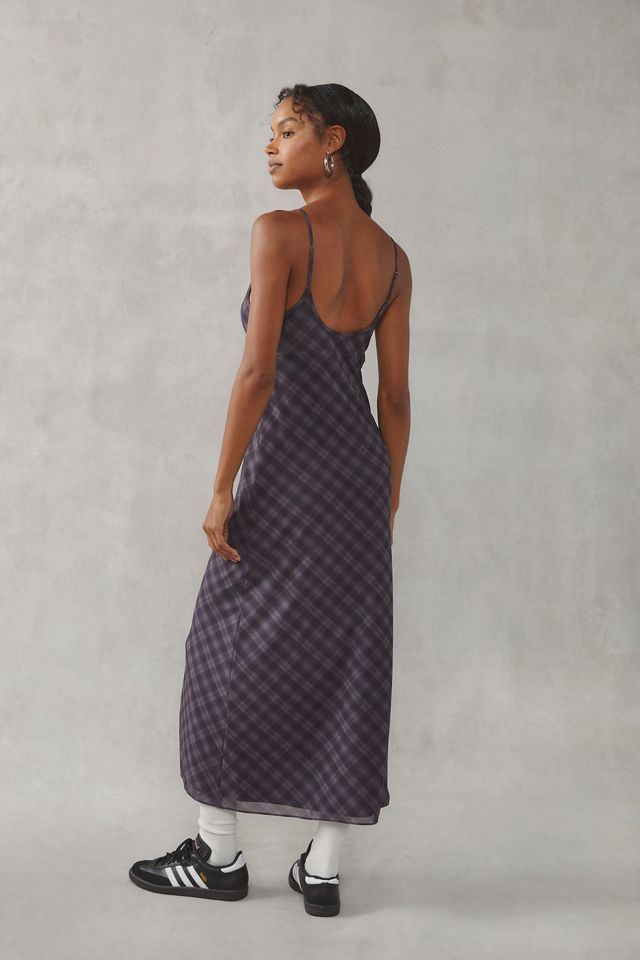 Robe longue en maille à damier UO Ginnie #3