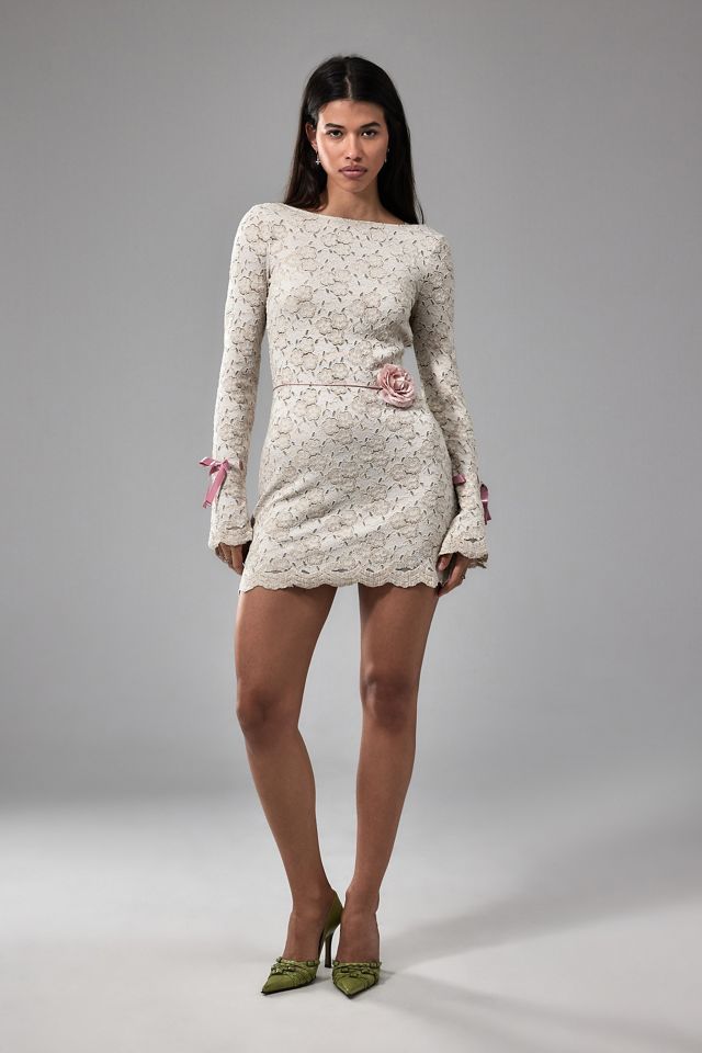 Vestido Mini de Encaje Frankie Kimchi Blue | Urban Outfitters ES