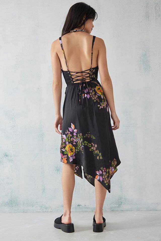 UO Priscilla Pinch Front Floral Midi Dress  #3