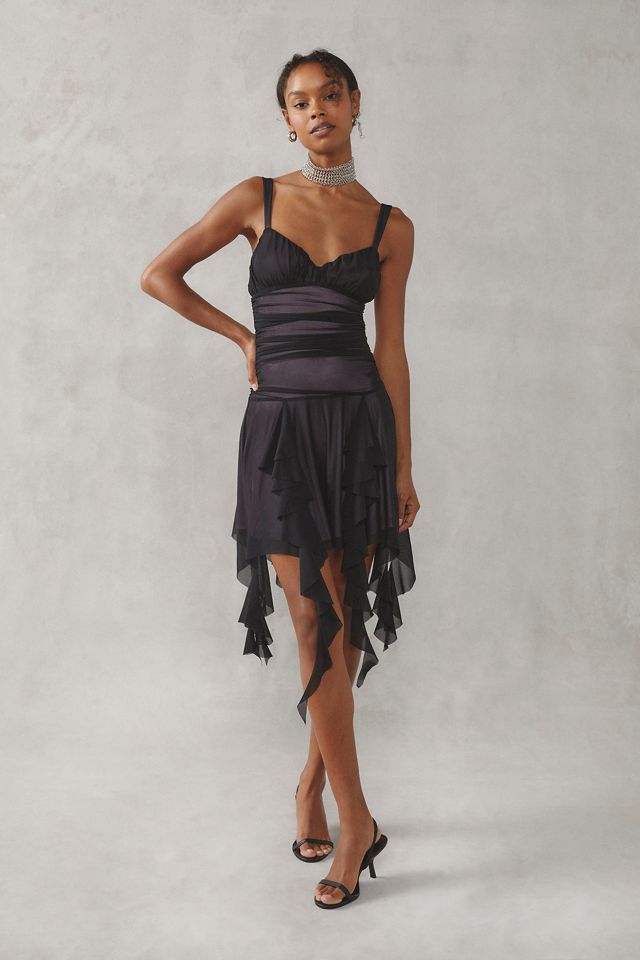 Kimchi Blue Ilana Mesh Drapey Mini Dress #1