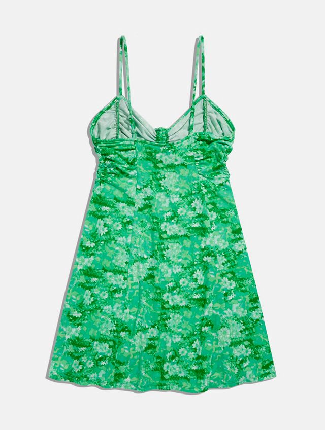 UO Dasha Green Floral Mini Dress #6