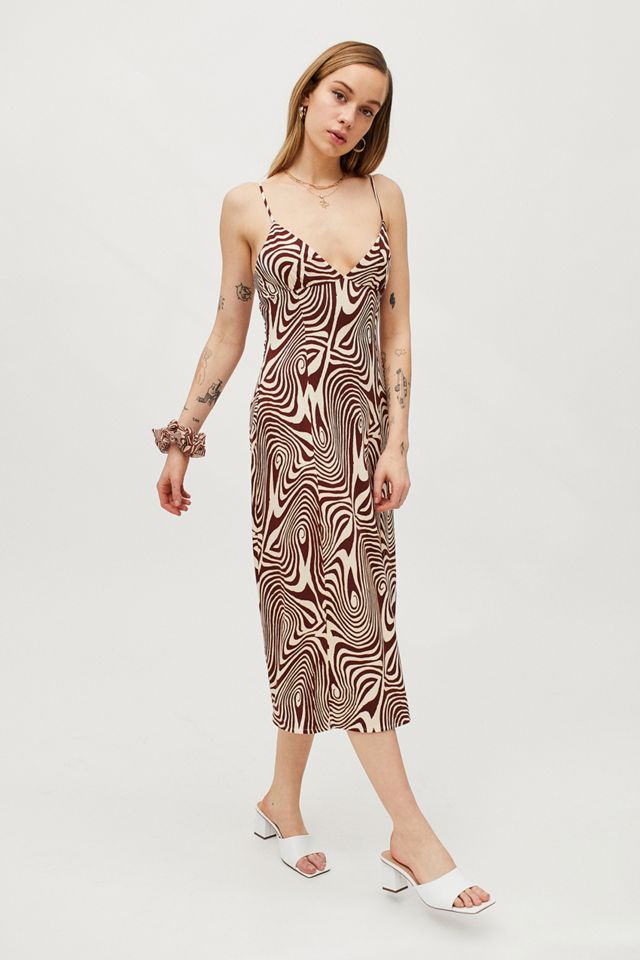 UO Ashley Swirl Print Midi Dress
